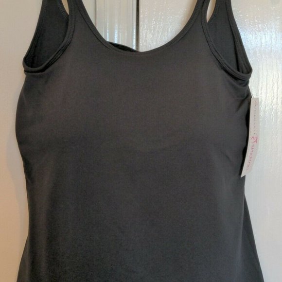 Mastectomy Camisole with Integrated Prosthetics, Large w D Cup, New, Black, NWT